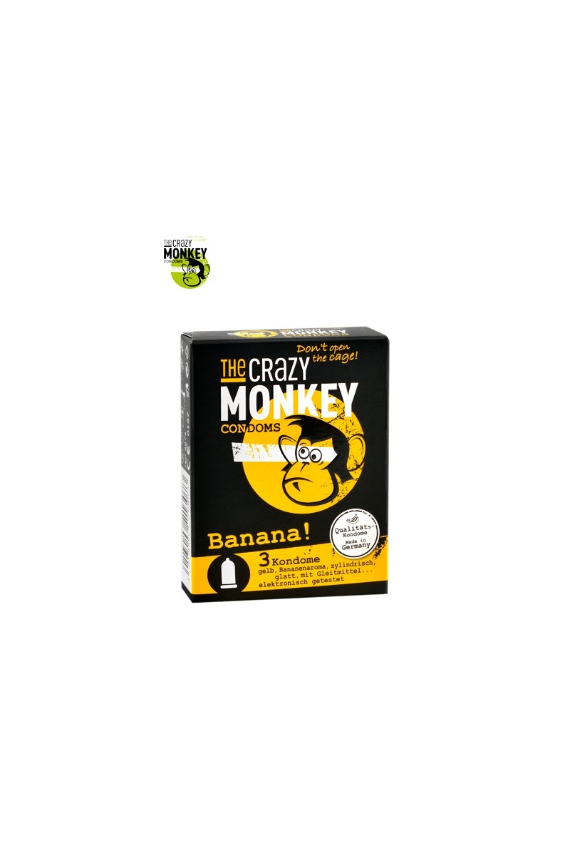3 Préservatifs Crazy Monkey Banane