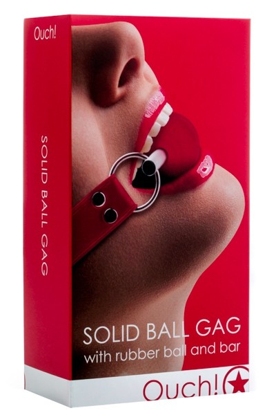 Solid Ball Gag rouge - Ouch! 