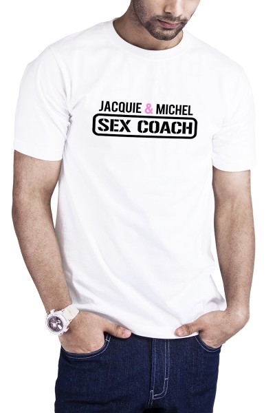 T-shirt Sex Coach blanc - Jacquie et Michel