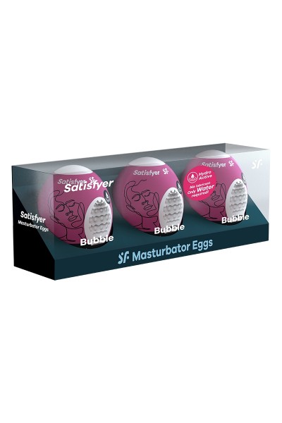 3 Masturbateurs Eggs Bubble - Satisfyer