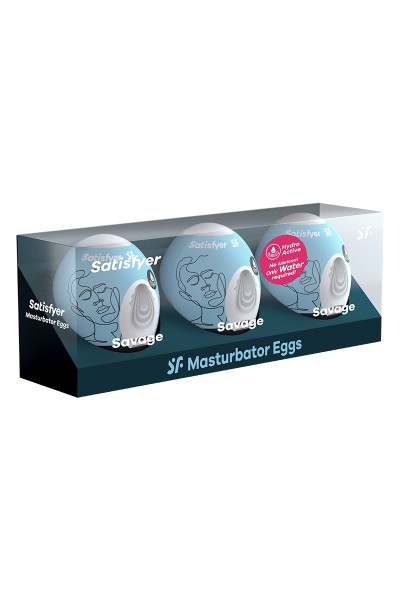 3 Masturbateurs Eggs Savage - Satisfyer