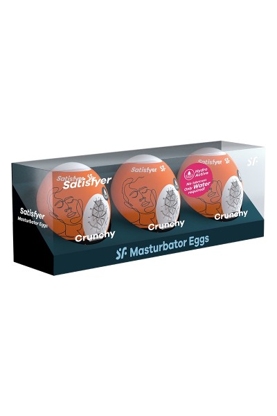 3 Masturbateurs Eggs Crunchy - Satisfyer